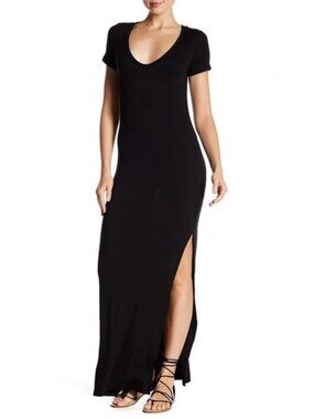 Velvet Torch Navy V-Neck Maxi Dress